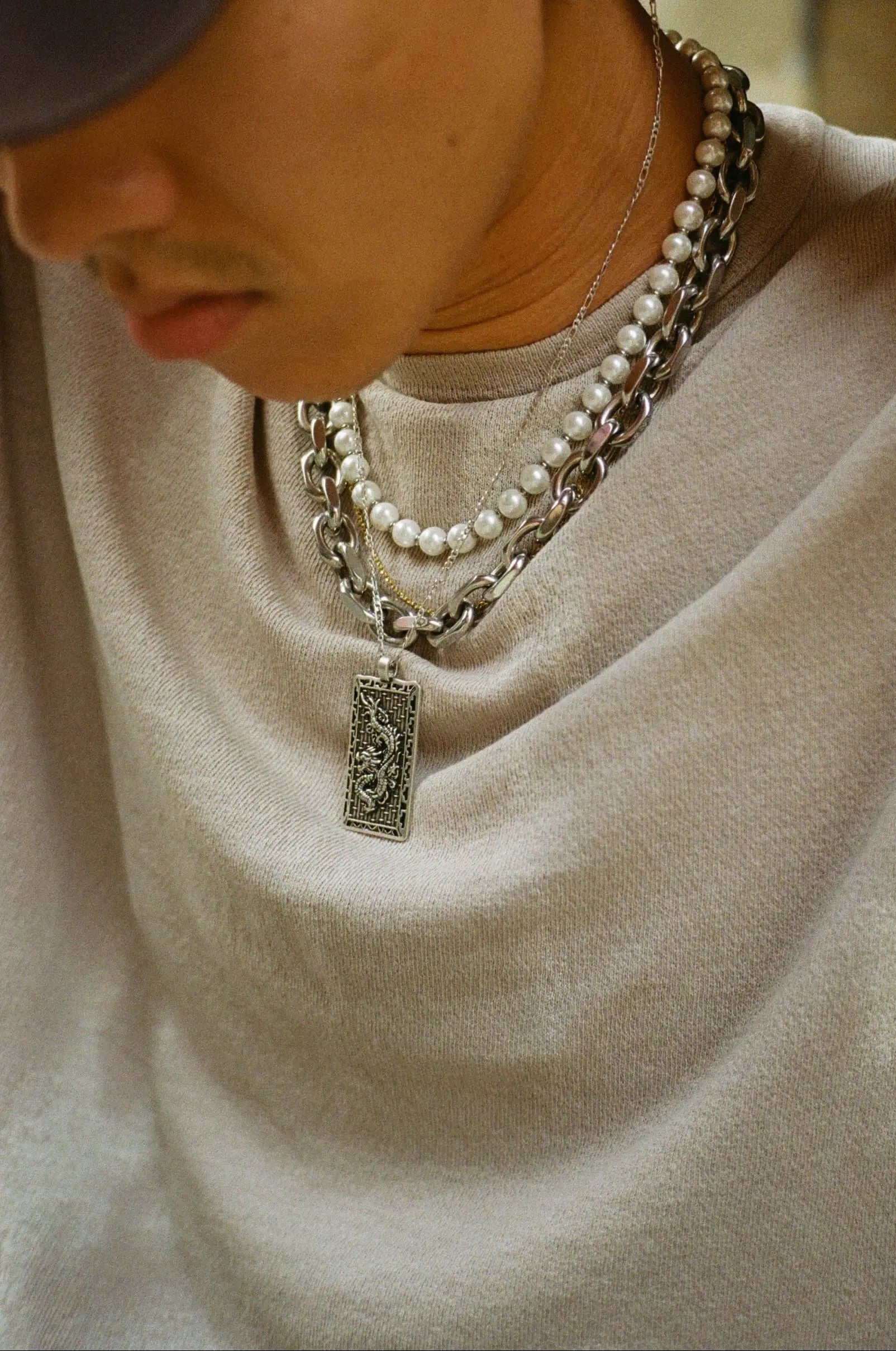 ⑮Dog Tag Dragon Silver925 Men's Dragon Dog Tag Necklace Oxidized