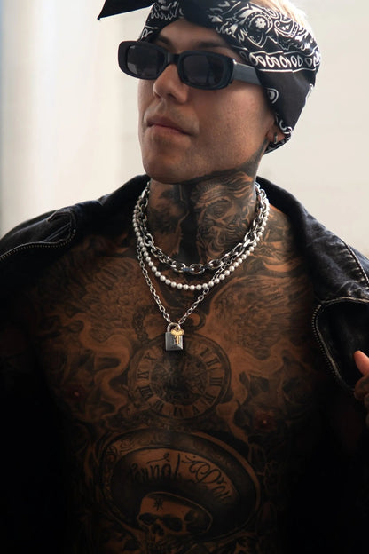 Lock & Key Pendant Necklace Aragami